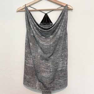 Harlowe and Graham Metallic Tank Blouse XS
